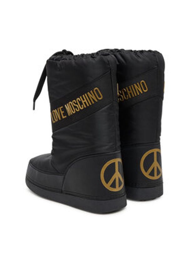 Love Moschino - LOVE MOSCHINO Śniegowce JA24032G0NISY000 Czarny. Kolor: czarny. Materiał: materiał