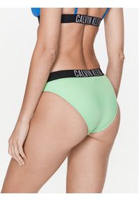 Calvin Klein Swimwear Dół od bikini KW0KW01983 Zielony. Kolor: zielony. Materiał: syntetyk