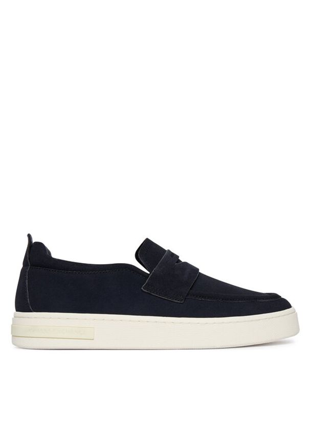 Armani Exchange Loafersy XM002632 AF19687 ZB004 Granatowy. Kolor: niebieski. Materiał: zamsz, skóra