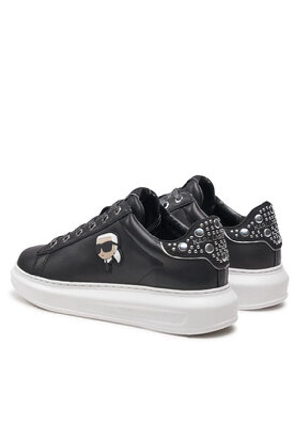 Karl Lagerfeld - KARL LAGERFELD Sneakersy KL62529M Czarny. Kolor: czarny. Materiał: skóra