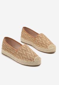 Born2be - Ciemnobeżowe Espadryle z Ozdobną Plecionką Nimilithae. Okazja: na co dzień. Kolor: beżowy. Materiał: jeans. Sezon: lato. Styl: casual, elegancki #3