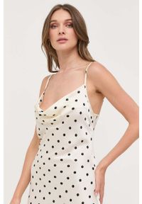 Guess sukienka kolor beżowy maxi prosta. Okazja: na co dzień. Kolor: beżowy. Długość rękawa: na ramiączkach. Typ sukienki: proste. Styl: casual. Długość: maxi #4