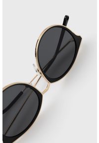Answear Lab okulary przeciwsłoneczne damskie kolor czarny. Kształt: okrągłe. Kolor: czarny