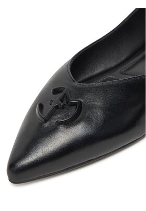 Eva Minge Baleriny LEILA-SLT14086-1 Czarny. Kolor: czarny. Materiał: skóra