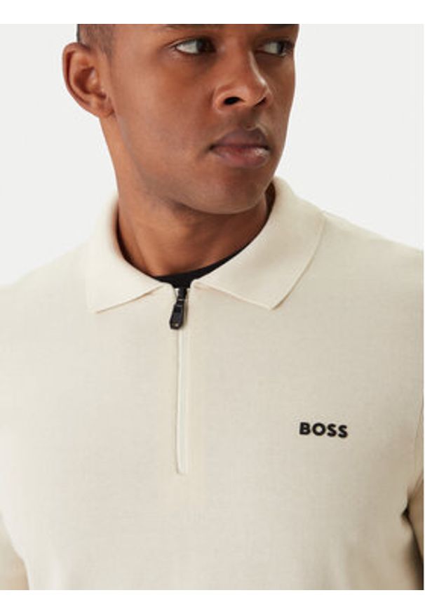 BOSS Sweter Ever-X 50551688 Écru Regular Fit. Materiał: bawełna