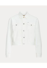 Ralph Lauren - RALPH LAUREN - Biała jeansowa kurtka. Typ kołnierza: polo. Kolor: biały. Materiał: jeans. Długość rękawa: długi rękaw. Długość: długie #3