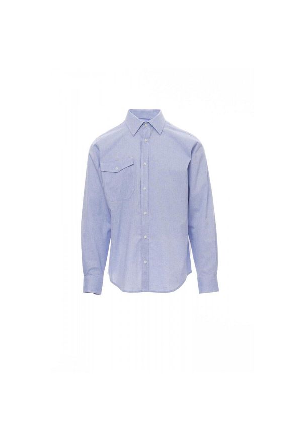 PAYPER WEAR - koszula specjalisty paypera. Typ kołnierza: kołnierzyk włoski. Kolor: niebieski. Długość rękawa: długi rękaw. Sport: fitness