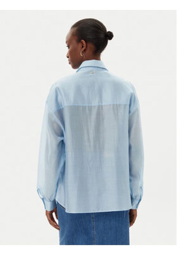 Rinascimento Koszula CFC0123656003 Błękitny Relaxed Fit. Kolor: niebieski. Materiał: syntetyk