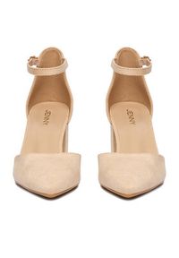 Jenny - JENNY Czółenka CEO-AMMA WSS20968-01. Beżowy. Kolor: beżowy. Materiał: materiał #9