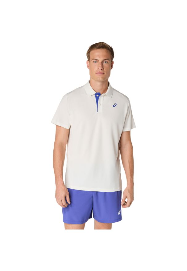 Polo Asics. Typ kołnierza: polo. Kolor: biały. Sport: tenis