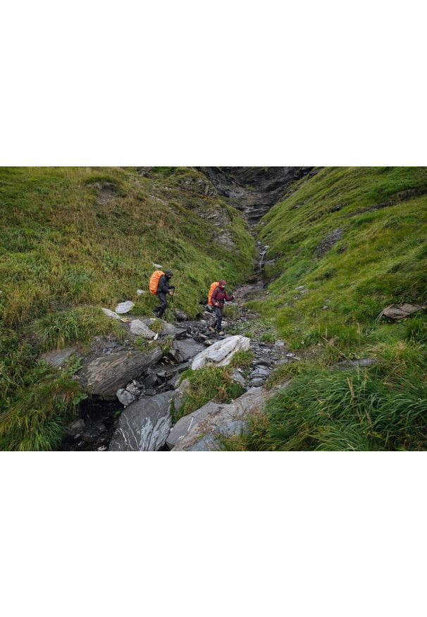 FORCLAZ - Kurtka trekkingowa męska Forclaz MT900 wodoodporna. Kolor: wielokolorowy, czarny, szary. Materiał: materiał, tkanina. Sport: wspinaczka