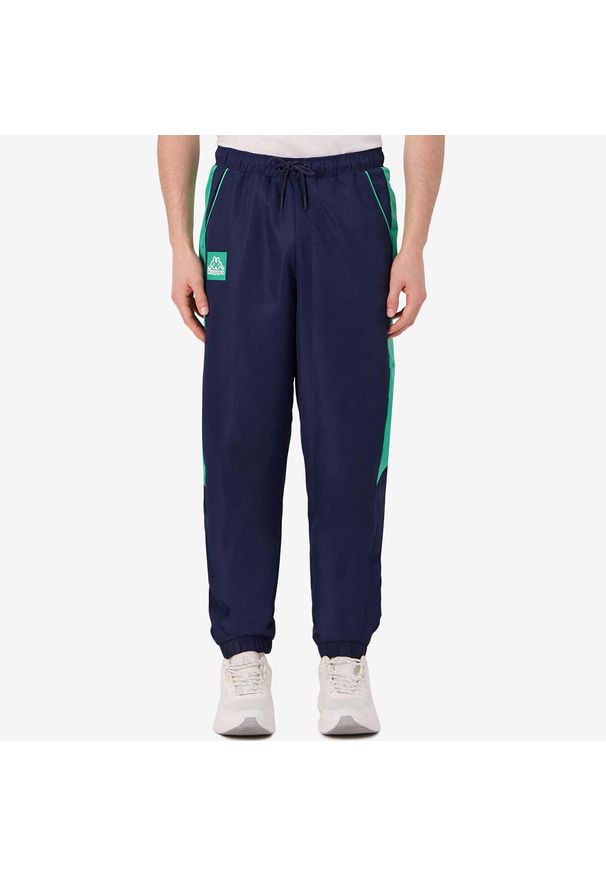 Spodnie do biegania Kappa Guro. Kolor: niebieski, wielokolorowy, zielony. Materiał: dresówka. Długość: długie