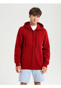 Sinsay - Bluza z kapturem - czerwony. Typ kołnierza: kaptur. Kolor: czerwony