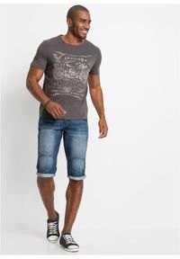 bonprix - T-shirt z czystej bawełny. Okazja: na co dzień. Kolor: szary. Materiał: bawełna. Wzór: nadruk. Styl: casual #3