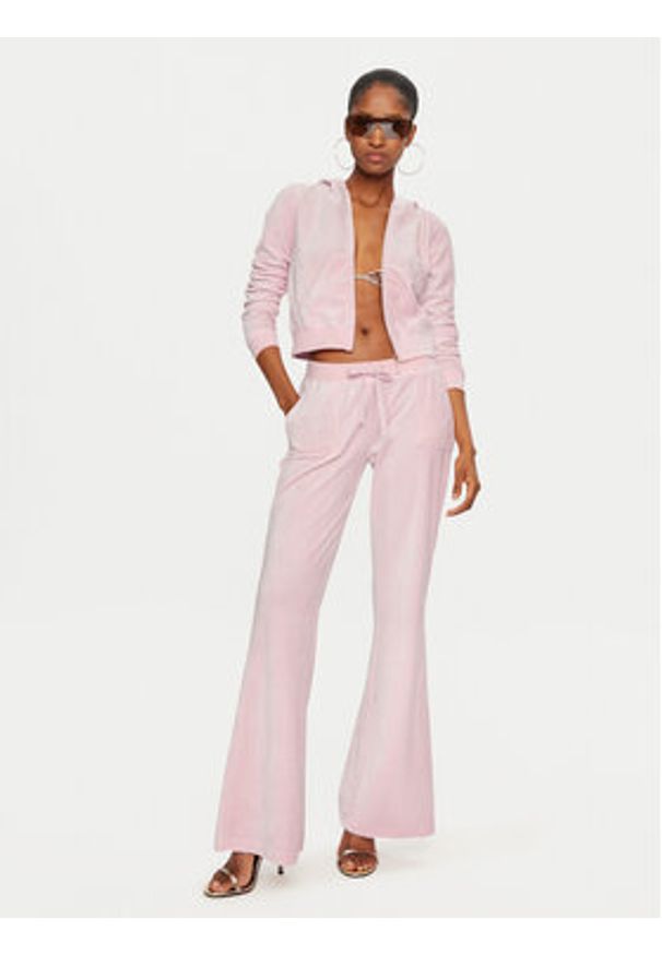 Juicy Couture Spodnie dresowe Caisa JCSEBJ008 Różowy Slim Fit. Kolor: różowy. Materiał: bawełna