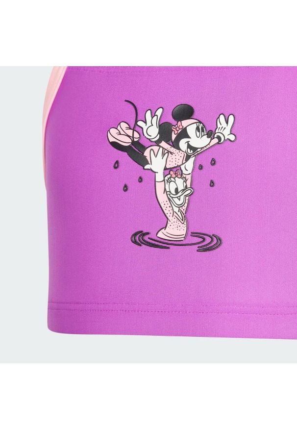 Adidas - Bikini adidas x Disney Minnie and Daisy. Kolor: fioletowy. Materiał: materiał. Wzór: motyw z bajki