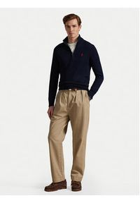 Polo Ralph Lauren Sweter 710859939002 Granatowy Regular Fit. Typ kołnierza: polo. Kolor: niebieski. Materiał: bawełna