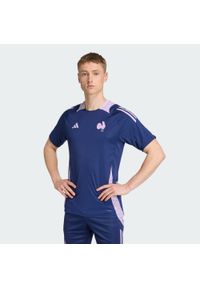 Adidas - Koszulka France Performance. Kolor: niebieski. Sport: fitness