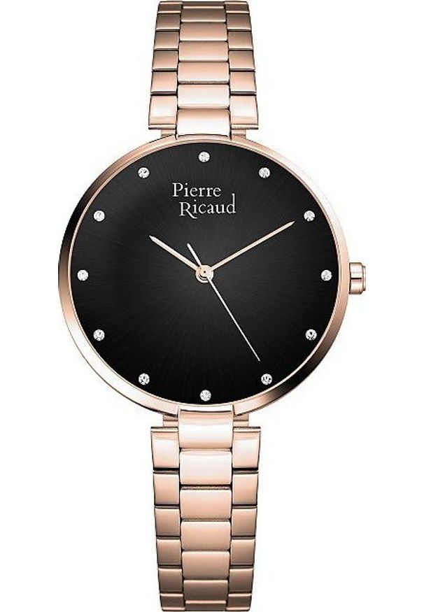 Zegarek Pierre Ricaud Zegarek damski Pierre Ricaud P22057.9146Q CYRKONIE różowe złoto. Kolor: złoty, wielokolorowy, różowy