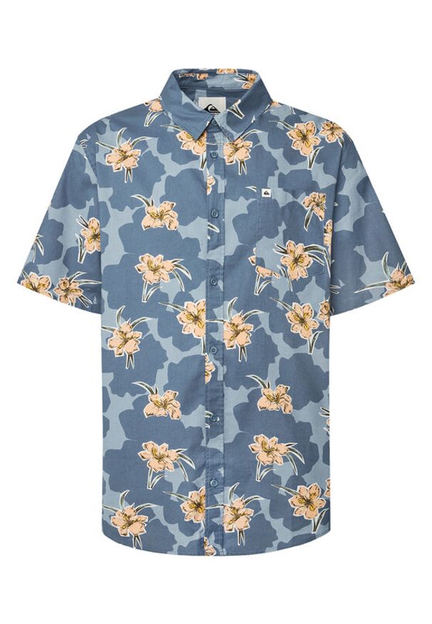 Quiksilver Koszula Apero Classic Ss EQYWT04605 Niebieski Regular Fit. Kolor: niebieski. Materiał: bawełna