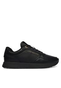 TOMMY HILFIGER - Tommy Hilfiger Sneakersy Retro Runner FW0FW09411 Czarny. Kolor: czarny. Materiał: skóra #1