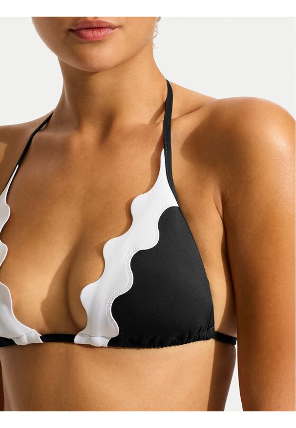 Seafolly Góra od bikini 31437-717 Czarny. Kolor: czarny. Materiał: syntetyk