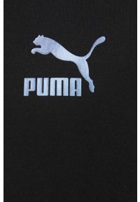 Puma bluza Iconic T7 Track 530745 męska kolor czarny z nadrukiem. Okazja: na co dzień. Kolor: czarny. Materiał: materiał, dzianina, włókno. Długość rękawa: raglanowy rękaw. Wzór: nadruk. Styl: casual #5