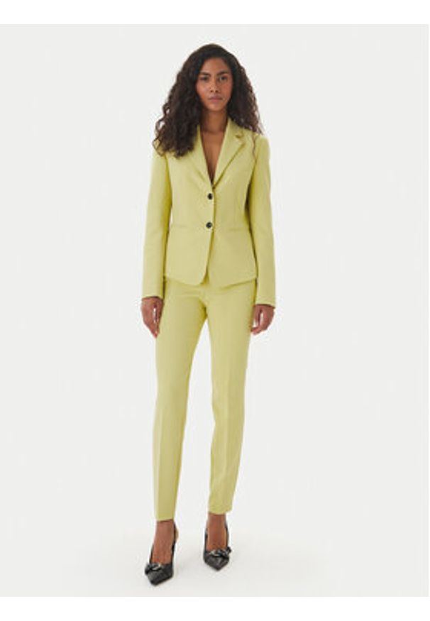 Hugo - HUGO Marynarka Agonia-1 50539976 Żółty Slim Fit. Kolor: żółty. Materiał: syntetyk