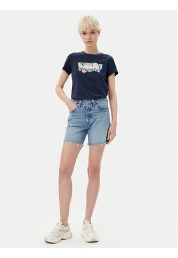 Levi's® T-Shirt A2086-0361 Granatowy Standard Fit. Kolor: niebieski. Materiał: bawełna