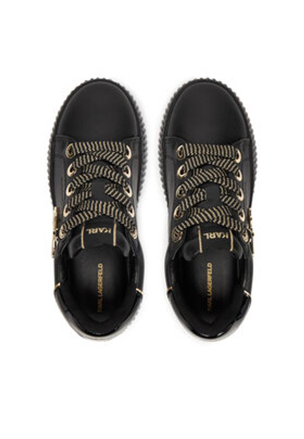Karl Lagerfeld - KARL LAGERFELD Sneakersy KL42376A Czarny. Kolor: czarny. Materiał: skóra