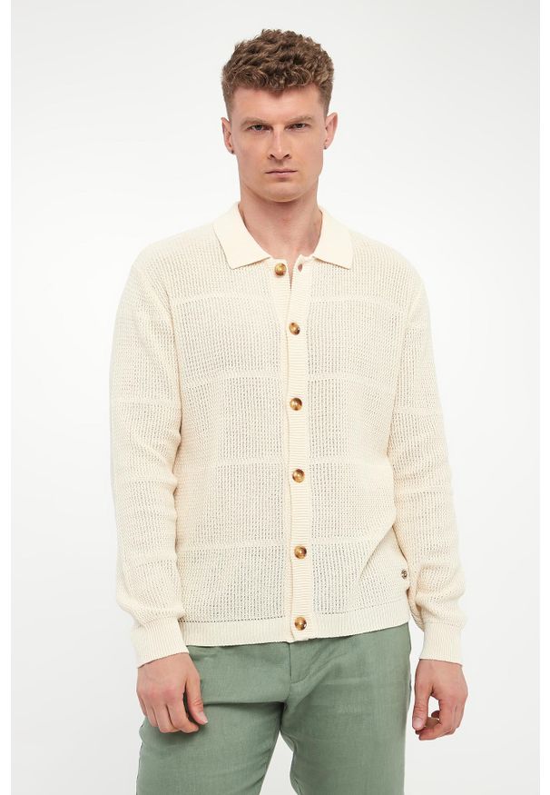 Liu Jo - Kardigan męski lniany LIU JO. Materiał: len