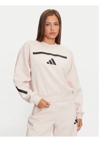 Adidas - adidas Bluza Z.N.E. JF4783 Różowy Loose Fit. Kolor: różowy. Materiał: syntetyk, bawełna