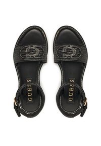 Guess Sandały FLJSIY FAB03 Czarny. Kolor: czarny. Materiał: skóra