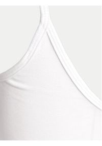 Gina Tricot Top 22470 Biały Slim Fit. Kolor: biały. Materiał: bawełna #2