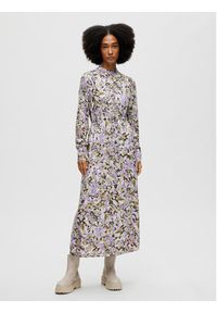 Selected Femme Sukienka koszulowa Katrin 16088077 Kolorowy Regular Fit. Materiał: wiskoza. Wzór: kolorowy. Typ sukienki: koszulowe