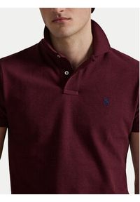 Polo Ralph Lauren Polo 710680784293 Bordowy Custom Slim Fit. Typ kołnierza: polo. Kolor: czerwony. Materiał: bawełna #4