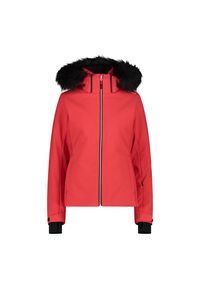 Kurtka damska narciarska CMP 34W4546F. Typ kołnierza: kaptur. Kolor: czerwony. Materiał: softshell. Sezon: zima. Sport: narciarstwo #1