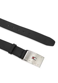 TOMMY HILFIGER - Tommy Hilfiger Pasek Th Flag Plaque Belt AM0AM14322 Czarny. Kolor: czarny. Materiał: skóra #3