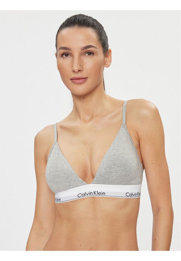 Calvin Klein Underwear Biustonosz braletka 000QF5650E Szary. Kolor: szary. Materiał: bawełna