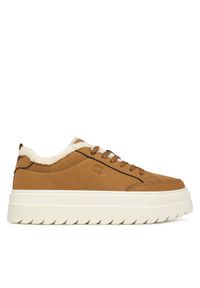 Hugo - HUGO Sneakersy Lyssa Tenn 50552645 Brązowy. Kolor: brązowy. Materiał: skóra