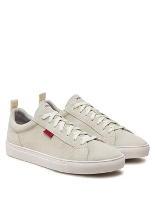 Hugo Sneakersy Morrie Tenn numic 50523723 Beżowy. Kolor: beżowy. Materiał: zamsz, skóra