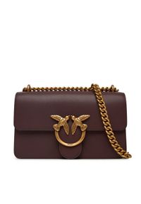 Pinko - PINKO Torebka Love One Mini Dc Al 25-26 PLTT 100074 A0F1 Bordowy. Kolor: czerwony. Materiał: skórzane