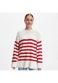 Reserved - Sweter z domieszką wełny - Wielobarwny. Materiał: wełna #1