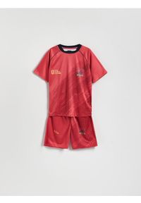 Reserved - Komplet Fifa - jasnofioletowy. Kolor: fioletowy. Materiał: dzianina. Wzór: gładki #1