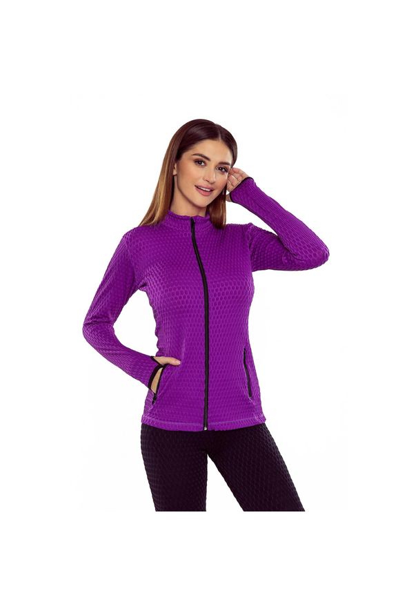 ROUGH RADICAL - Bluza termoaktywna fitness damska Rough Radical Impulse Zip. Kolor: fioletowy. Sport: fitness