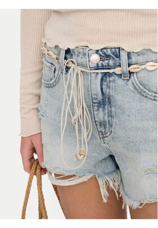 only - ONLY Szorty jeansowe Zuma 15349510 Niebieski Regular Fit. Kolor: niebieski. Materiał: bawełna