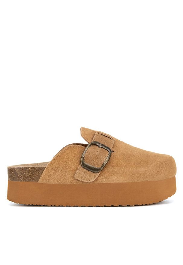 Badura Klapki TS6207-01 Brązowy. Kolor: brązowy. Materiał: zamsz, skóra