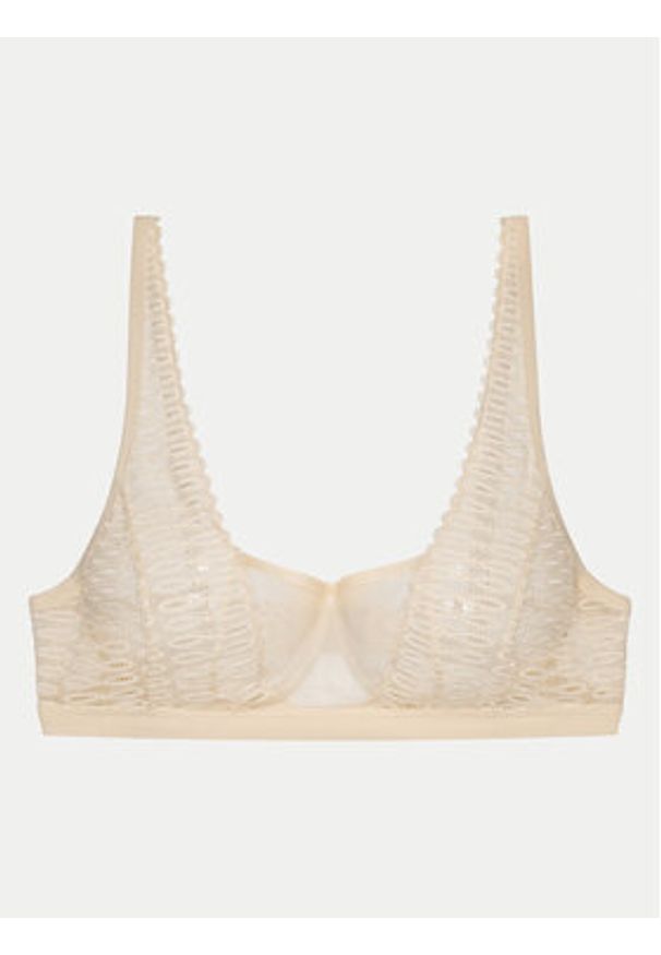 Triumph Biustonosz z fiszbiną Aura Spotlight 10219859 Beżowy. Kolor: beżowy. Materiał: syntetyk