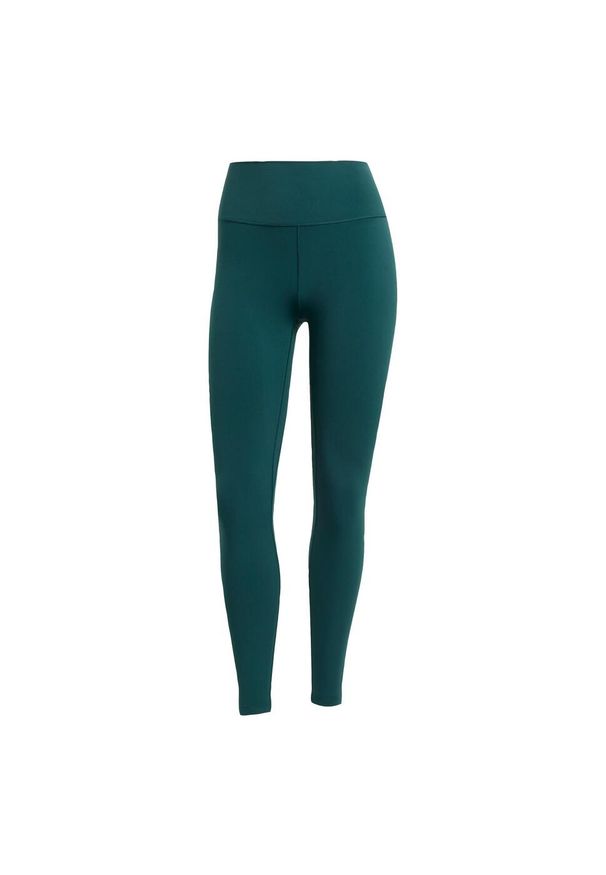 Adidas - Legginsy All Me 7/8. Kolor: wielokolorowy, niebieski, zielony. Materiał: materiał