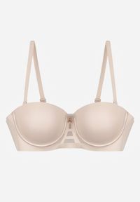 Renee - Beżowy Klasyczny Biustonosz Typu Balkonetka Doriesana. Kolor: beżowy. Materiał: jeans #3